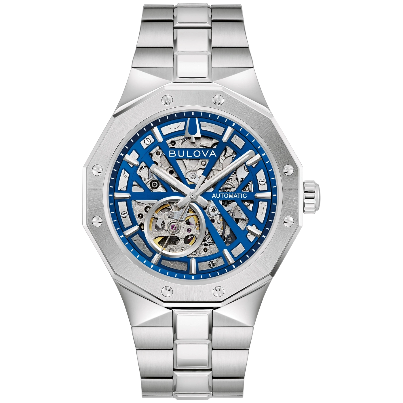 96A352Herrenuhr Edelstahl blau Ø 42 mm