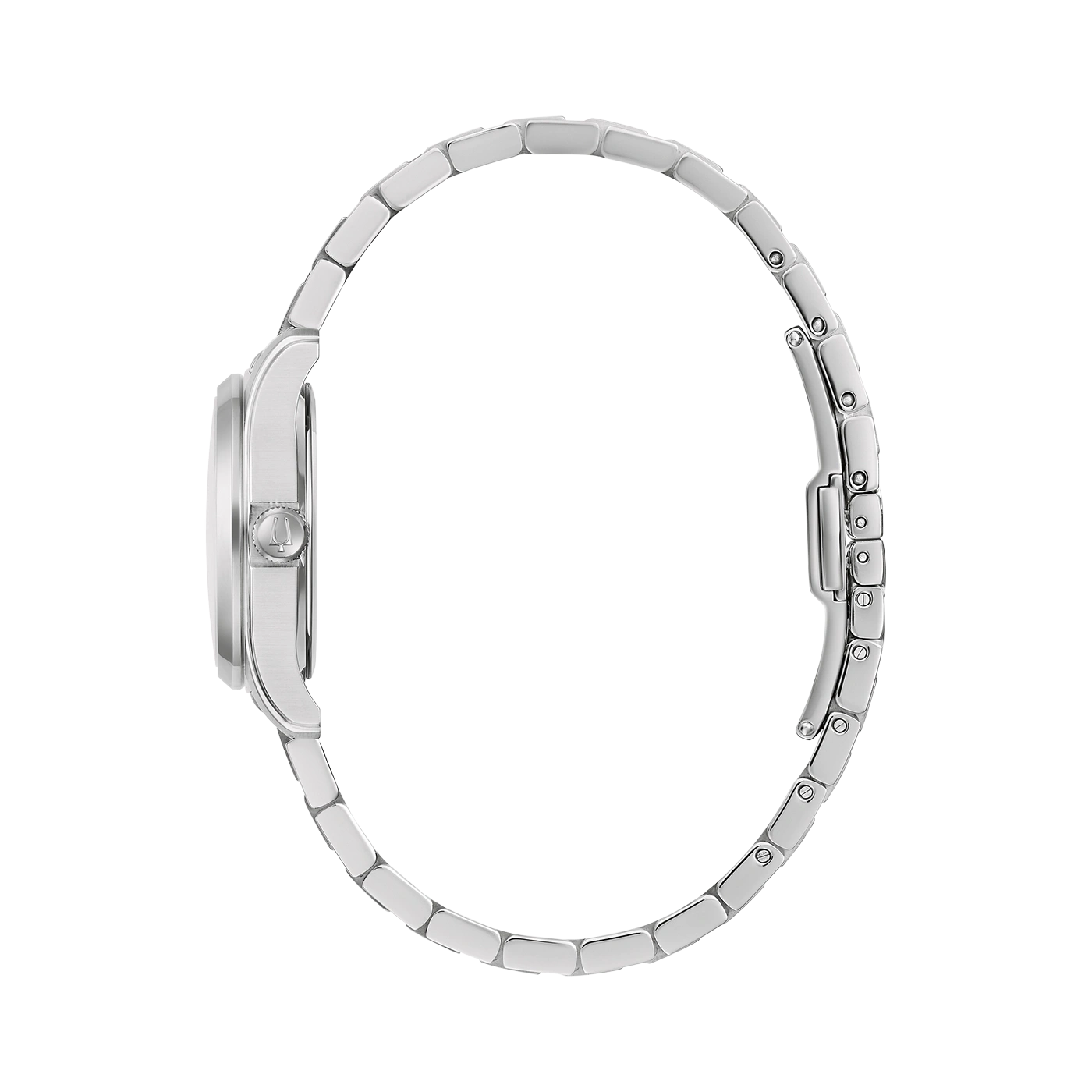 Silberne Uhr mit Armband. Zeitmesser, Metall, Accessoire, Mode, Armbanduhr, elegant.