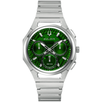 96A338 Herrenuhr Edelstahl grün Ø 41 mm