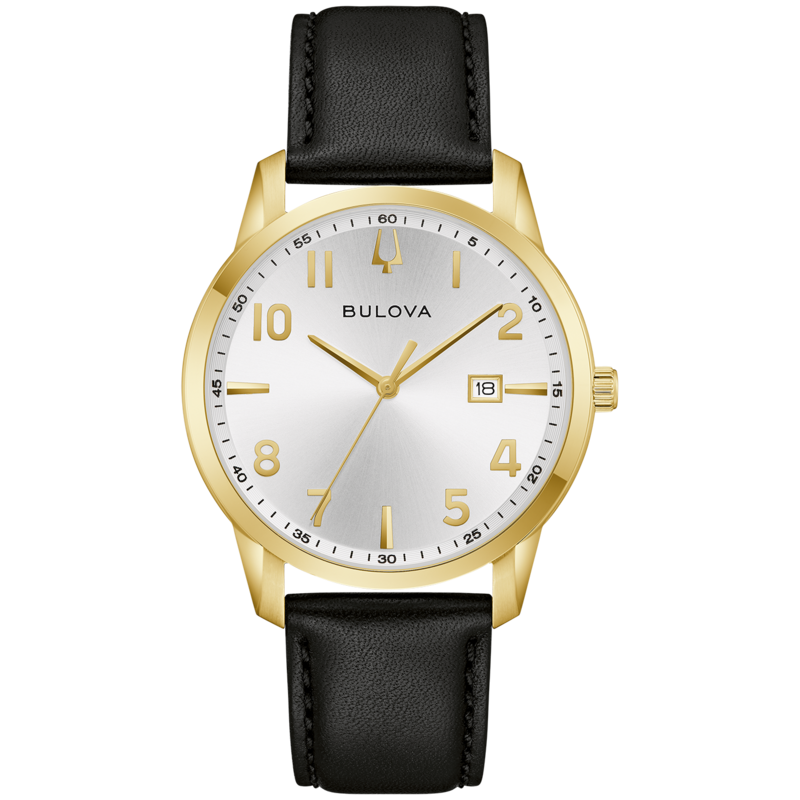 97B238 Herrenuhr Leder Weiß Ø 40 mm