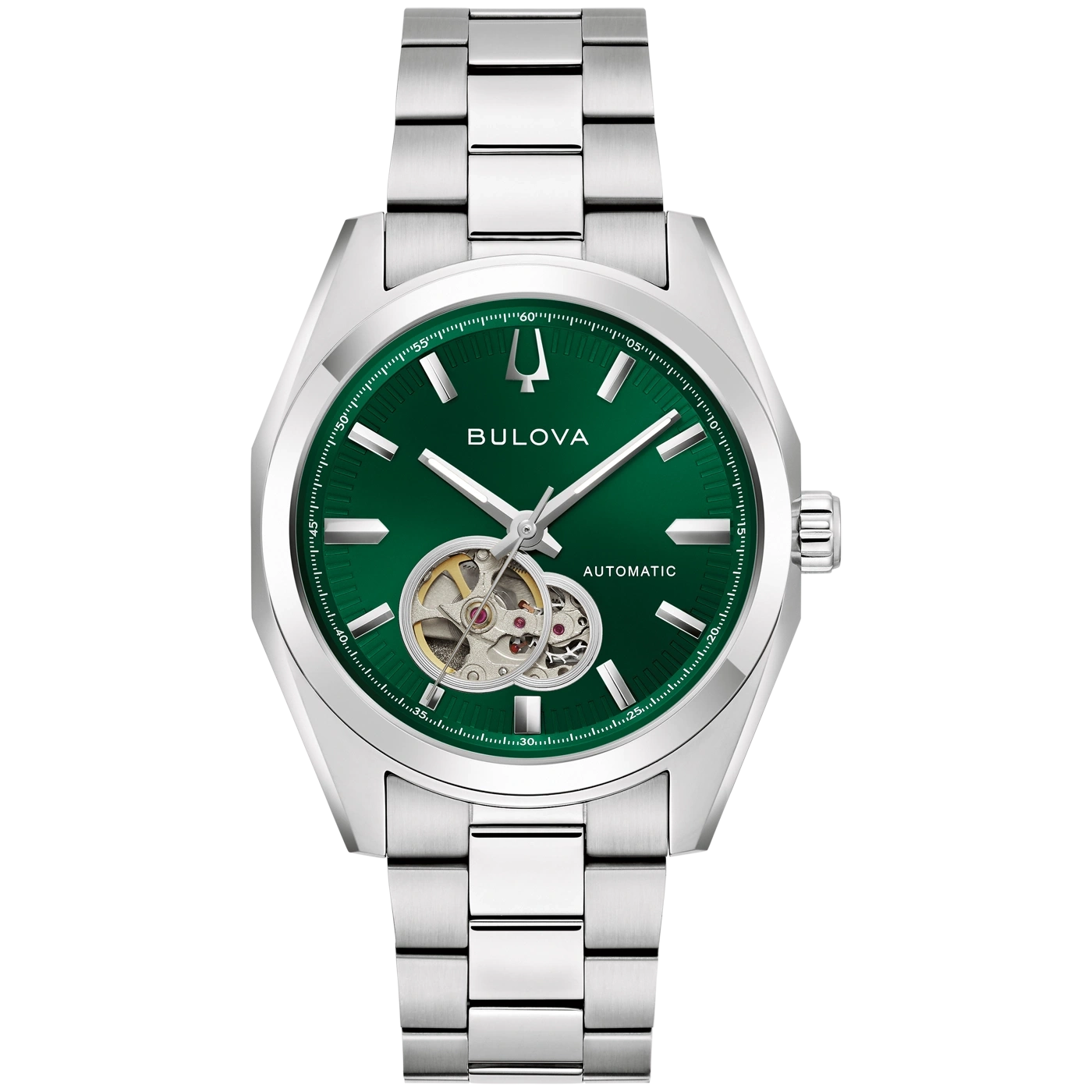 96A349Herrenuhr Edelstahl grün Ø 39 mm