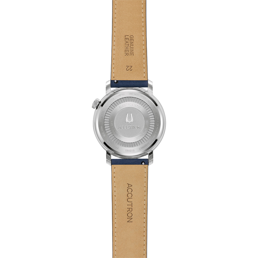 26A215 Herrenuhr Leder Blau Ø 43,5 mm