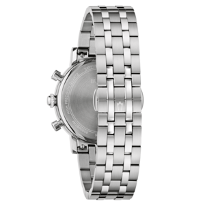 Uhr mit Metallarmband, Nahaufnahme, Detailaufnahme, silberfarben, glänzend, elegant