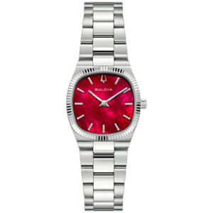 96L354 Damenuhr Edelstahl Rot Ø 25 mm