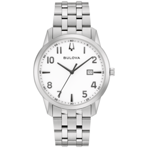 96B474 Herrenuhr Edelstahl Weiß Ø 40 mm