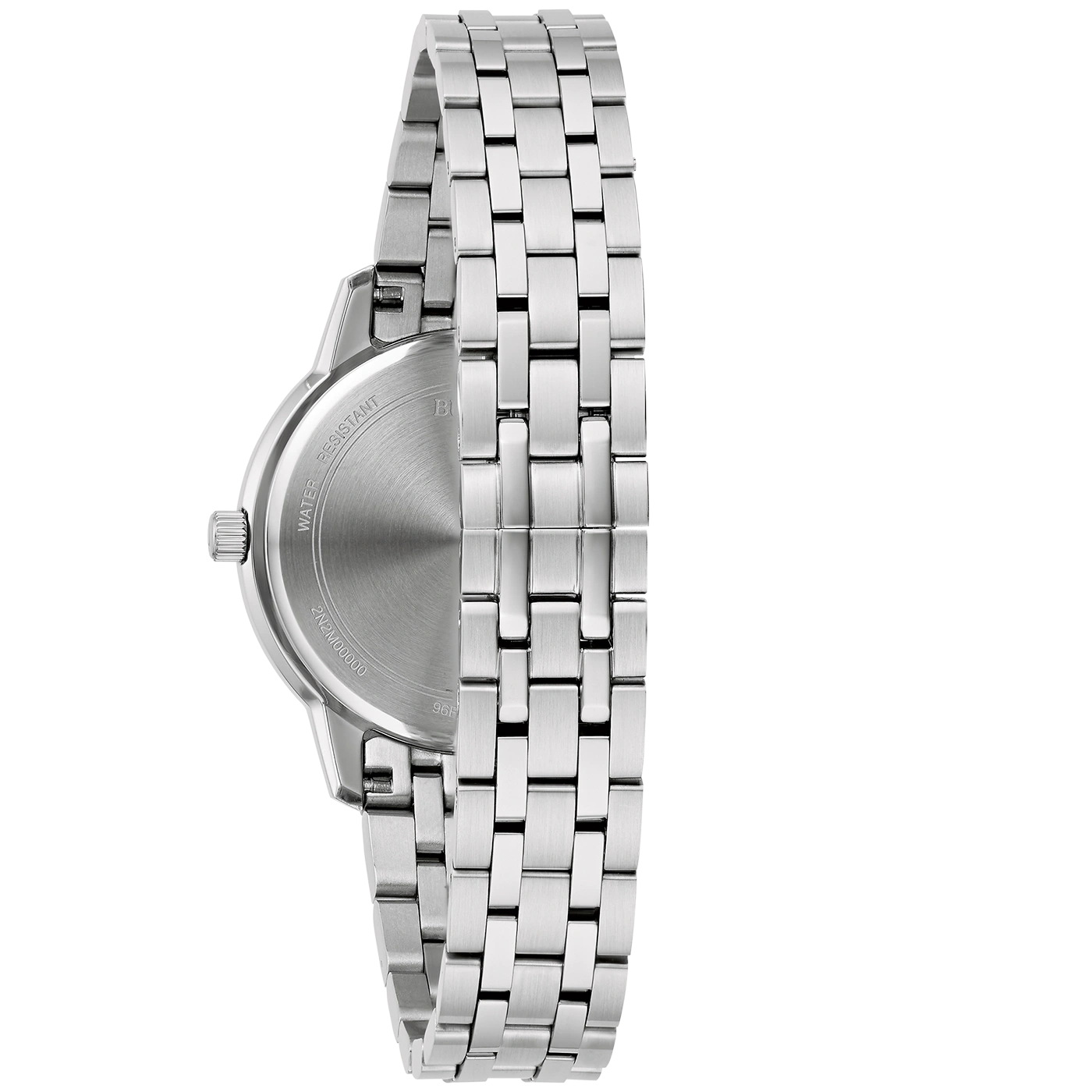 Uhr mit Metallarmband, Detailaufnahme, silberfarben, Wasserfest, Nahaufnahme, isoliert