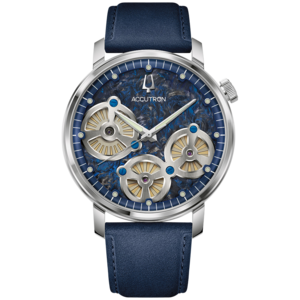 26A215 Herrenuhr Leder Blau Ø 43,5 mm