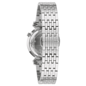 Uhr mit Metallarmband, Detailaufnahme, Nahaufnahme, silberfarben, elegant, modern