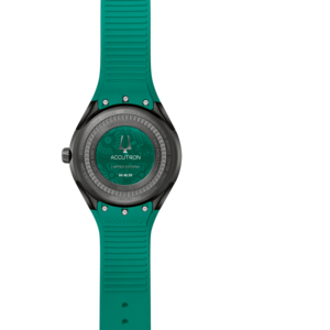 Accutron Uhr, Limited Edition, grün, Edelstahl, Elektrostatik, 00:46:50