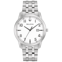 96B474 Herrenuhr Edelstahl Weiß Ø 40 mm