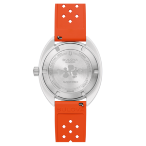Bulova-Uhr, orangefarbenes Armband, Clownfisch-Design, wasserdicht, Hybrid-Keramik, Snorkel