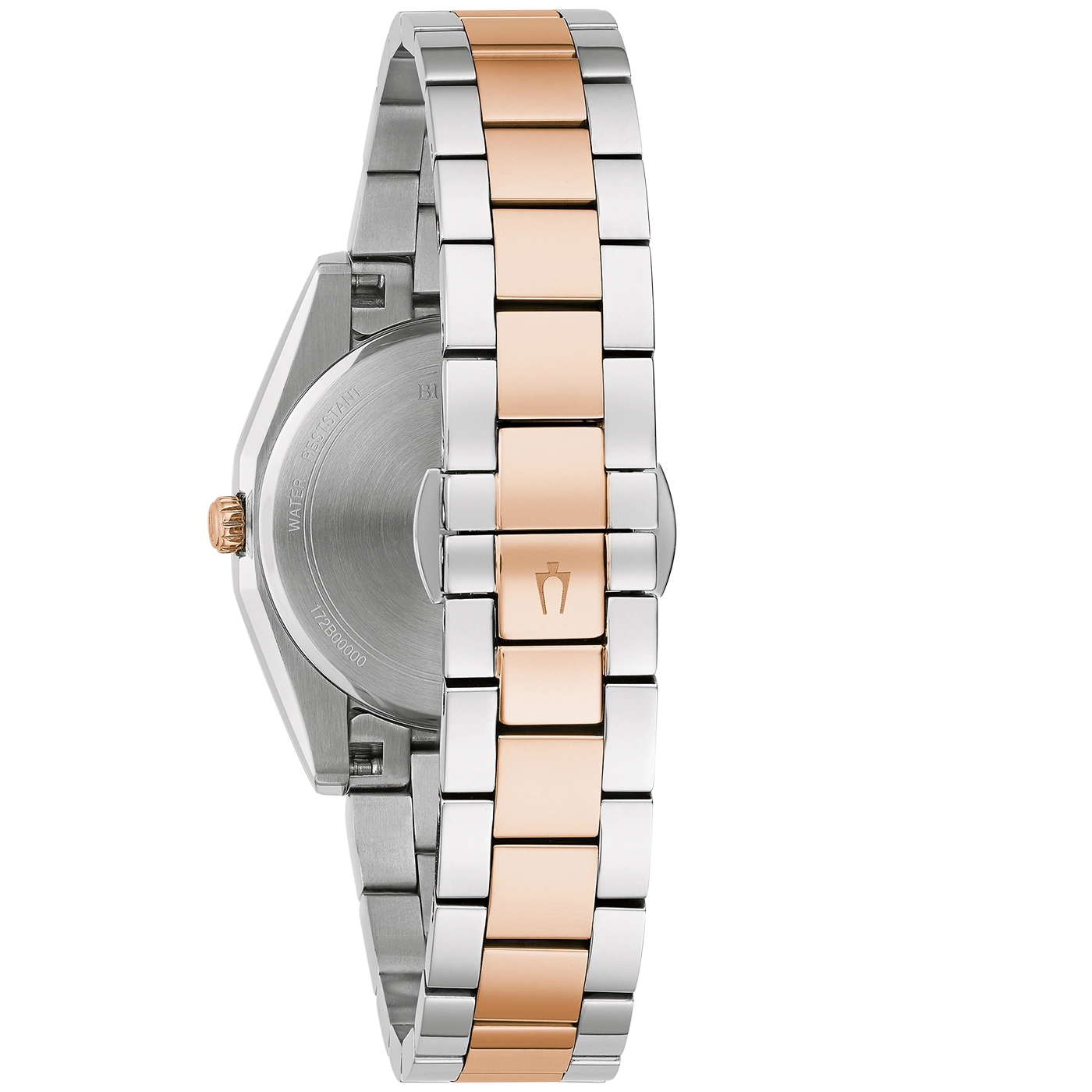 Uhr, Metallarmband, silber und roségold, Wasserdicht, Detailaufnahme, Nahaufnahme