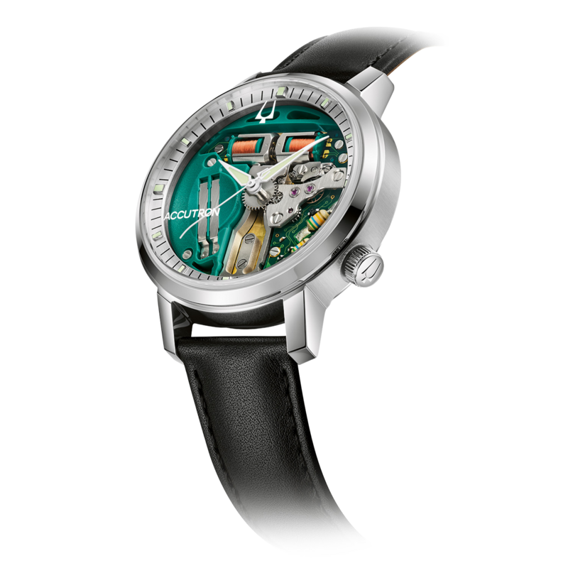 26A211 Herrenuhr Leder grün Ø 39 mm