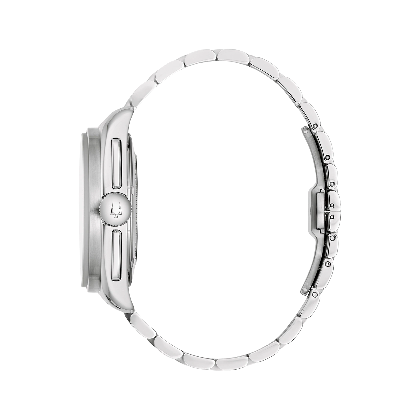 Uhr, silbernes Armband, Seitenansicht, Detailaufnahme, elegantes Design, Accessoire