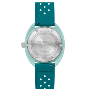 Bulova Uhr, Meeresschildkröte, blaues Armband, wasserdicht, Hybrid-Keramik, Snorkel