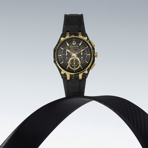 98A328 Herrenuhr Gummiband (Urethan) schwarz Ø 44 mm