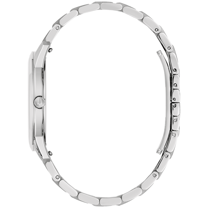 96B474 Herrenuhr Edelstahl Weiß Ø 40 mm