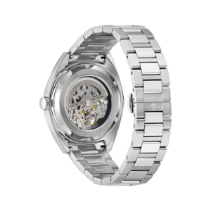 Bulova Uhr, Edelstahl, Automatikwerk, transparentes Zifferblatt, Armband