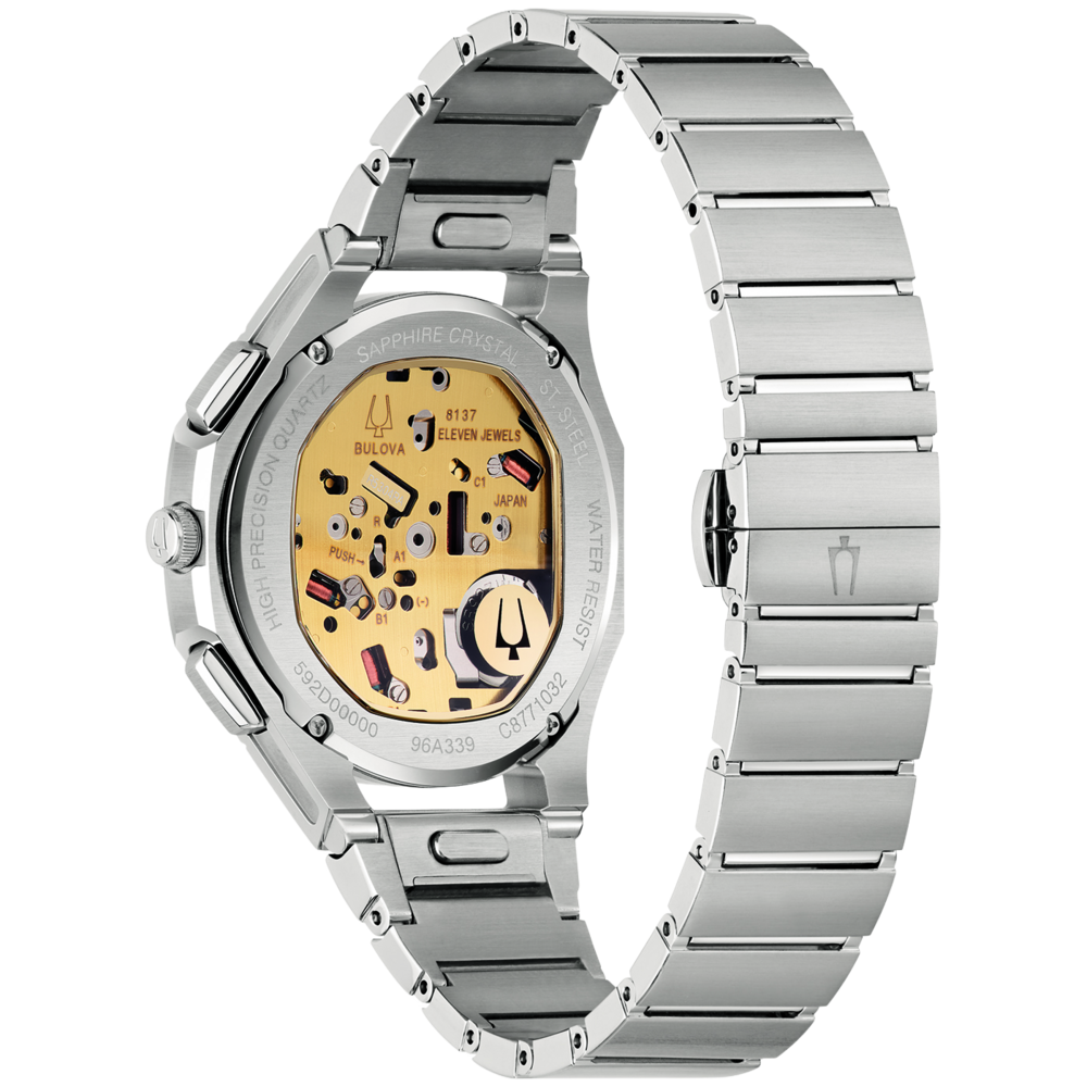 96A339 Herrenuhr Edelstahl blau Ø 41 mm