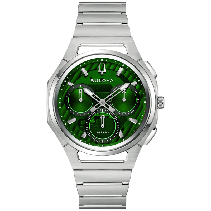 96A338 Herrenuhr Edelstahl grün Ø 41 mm