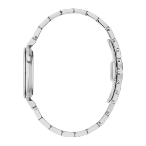 Uhr, silbernes Armband, Seitenansicht, elegantes Design, Accessoire, Mode, Zeitmessung, Metall