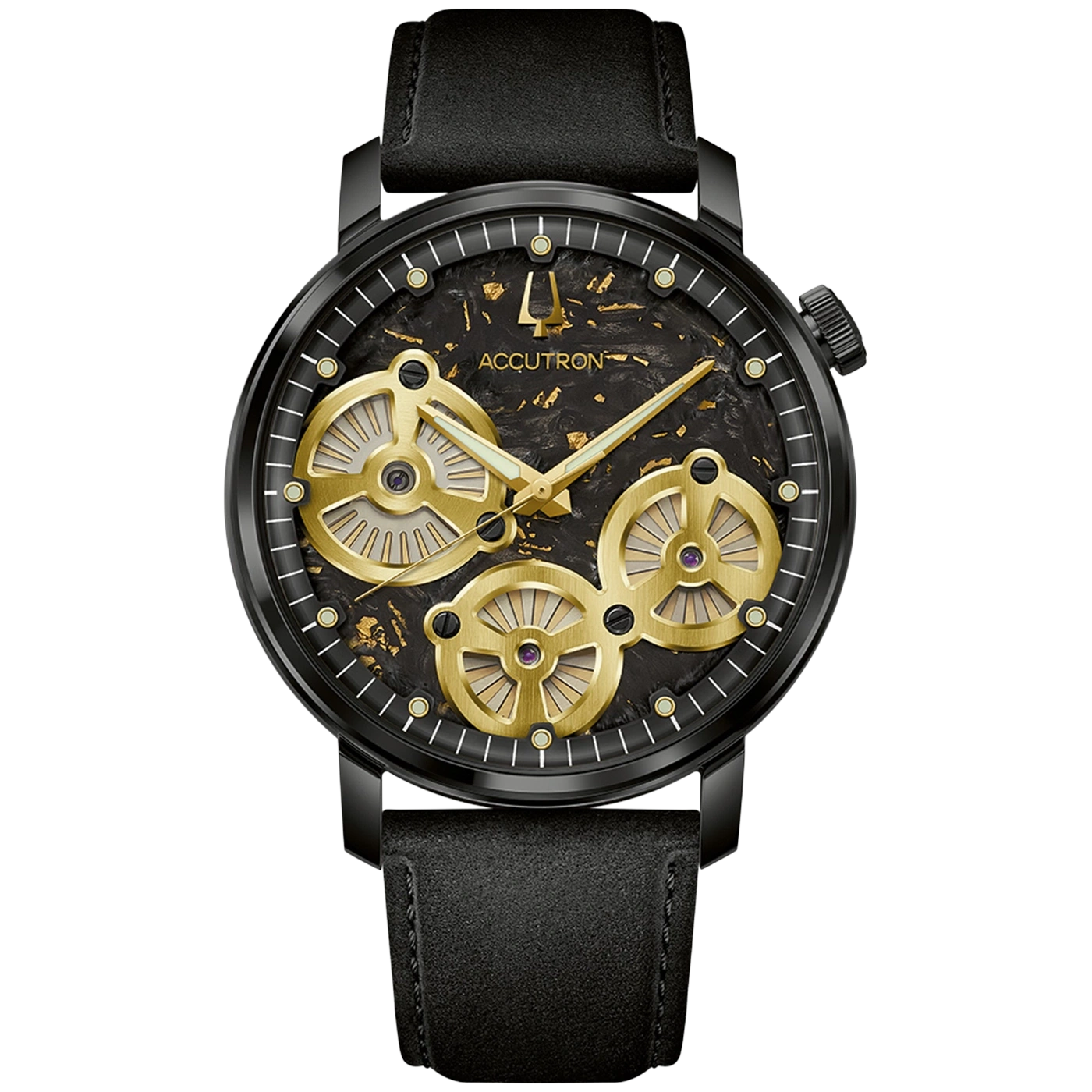 28A211 Herrenuhr Leder Grün Ø 43,5 mm
