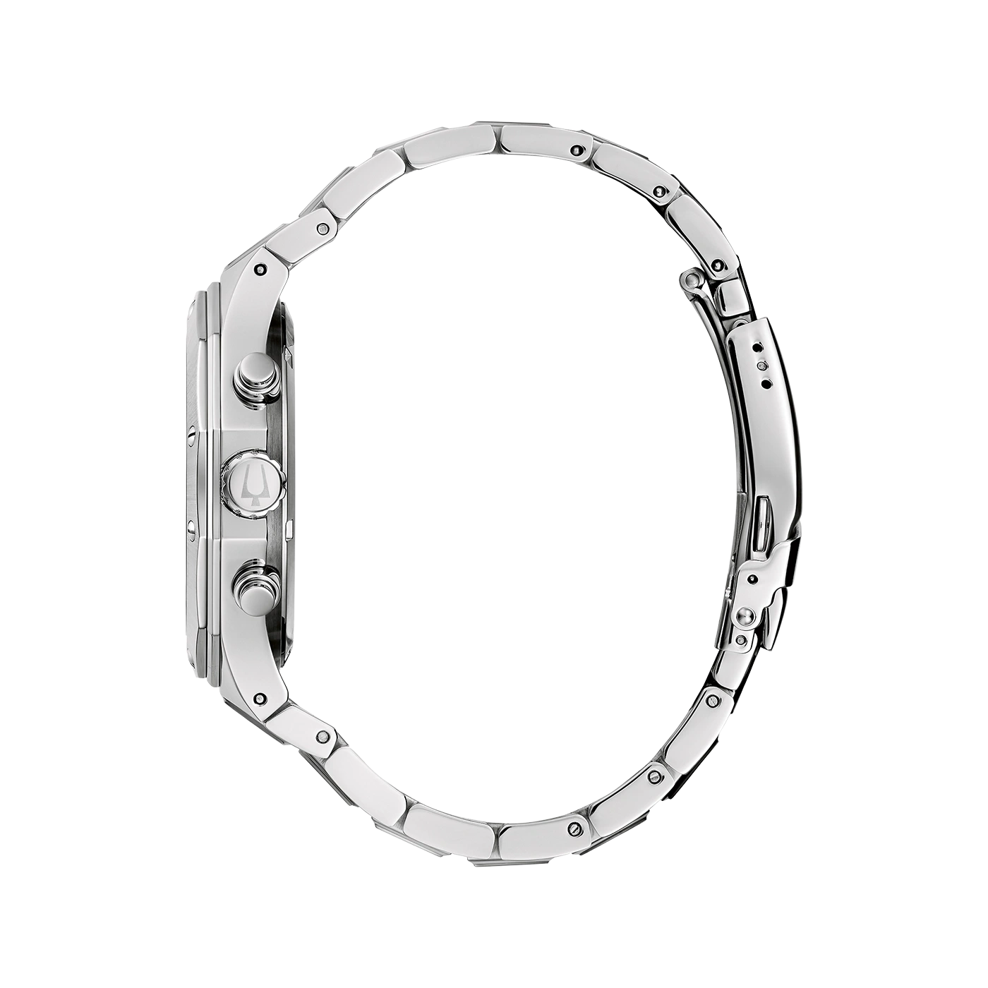 Silberne Armbanduhr, Seitenansicht, glänzend, elegant, modern, Accessoire, Zeitmesser, Metall