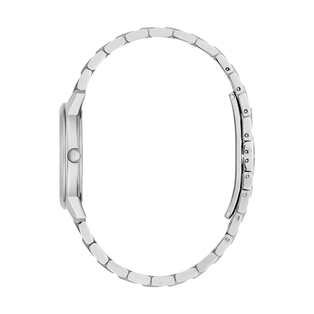 Uhr, silbernes Armband, Seitenansicht, elegantes Design, Accessoire, Mode, Zeitmessung, Metall