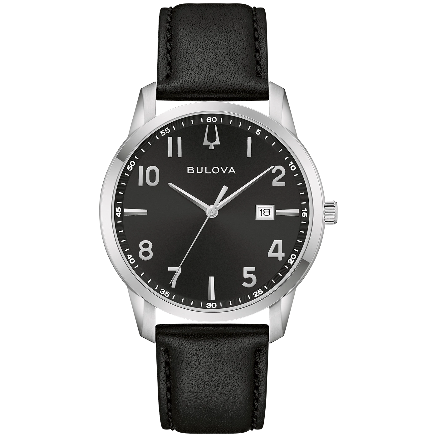 96B473 Herrenuhr Leder Schwarz Ø 40 mm