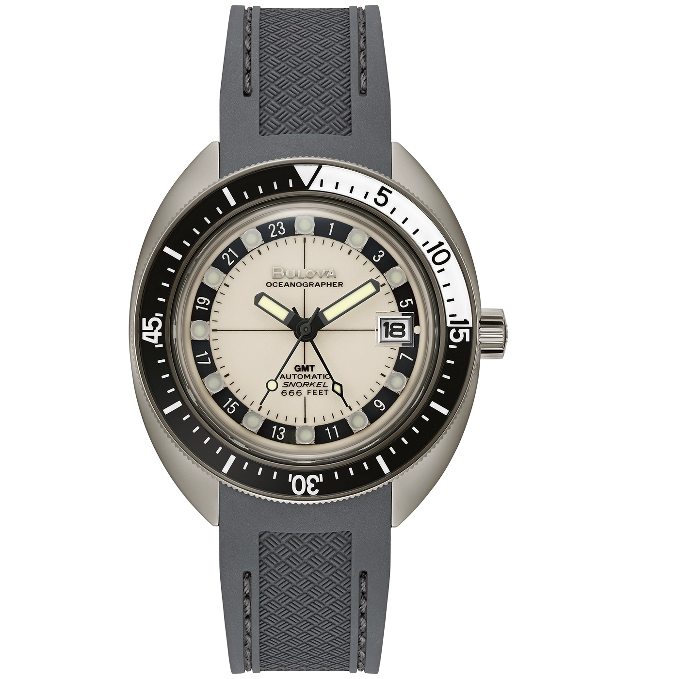 98B407 Herrenuhr Silikon weiß Ø 41 mm
