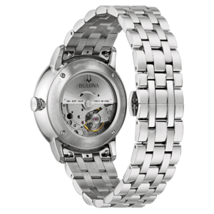 Bulova Uhr, Edelstahl, Saphirglas, wasserdicht, Automatikwerk, 21 Jewels, Miyota