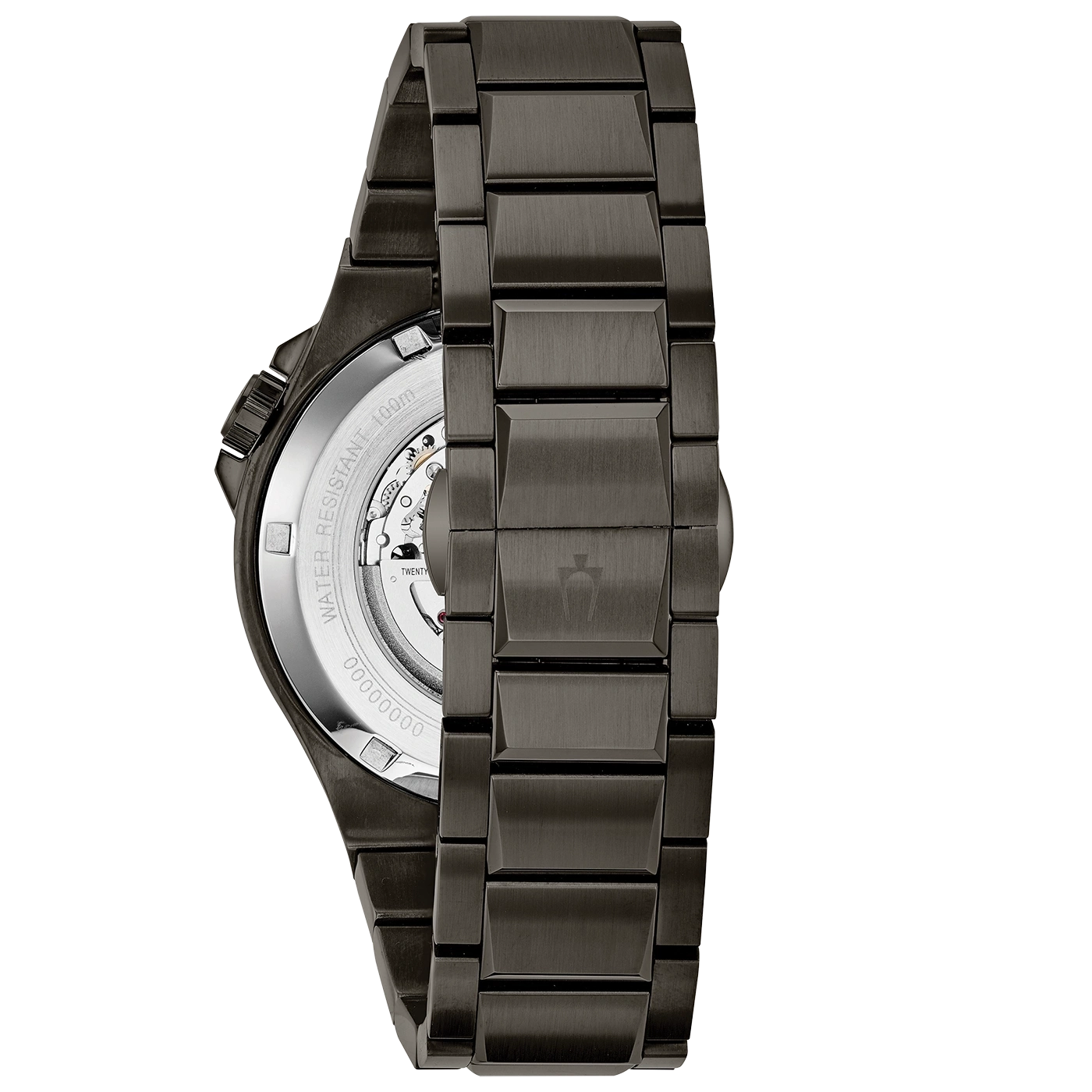 Schwarze Uhr mit Metallarmband, Nahaufnahme, Detail, elegant, modern, stilvoll