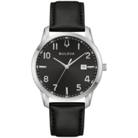 96B473 Herrenuhr Leder Schwarz Ø 40 mm