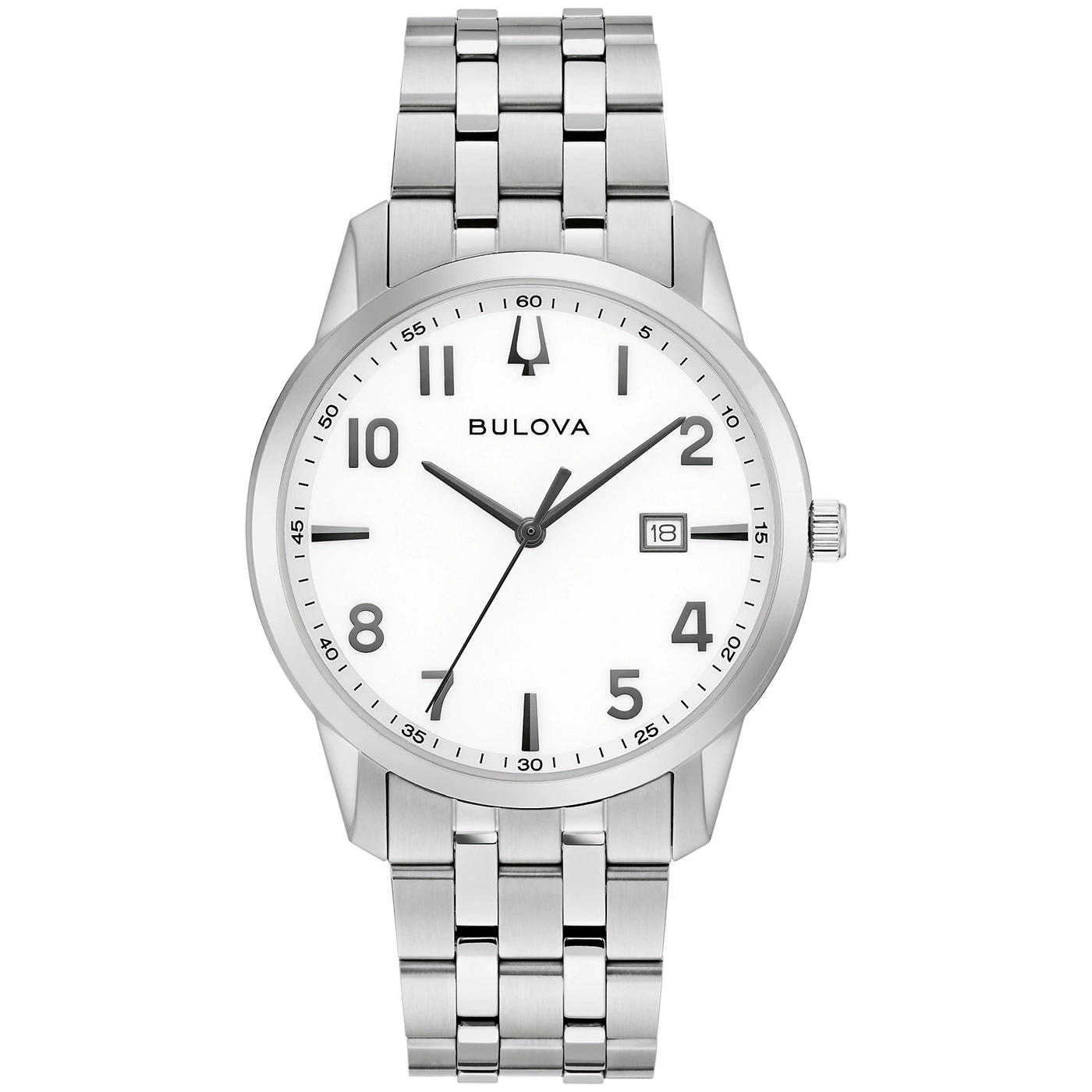 96B474 Herrenuhr Edelstahl Weiß Ø 40 mm